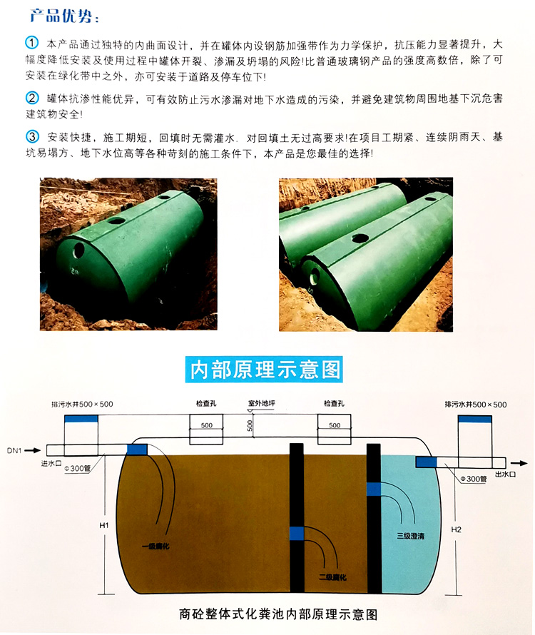 花溪玻璃钢化粪池